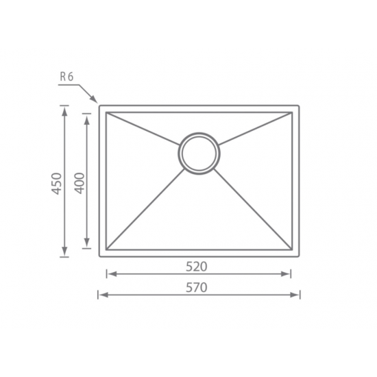 Ανοξείδωτος Νεροχύτης 57×45 Ένθετος Sanitec Filo Quadra 11908 Inox Σατινέ Ανοξείδωτος Νεροχύτης 57×45 Ένθετος Sanitec Filo Quadra 11908 Inox Σατινέ